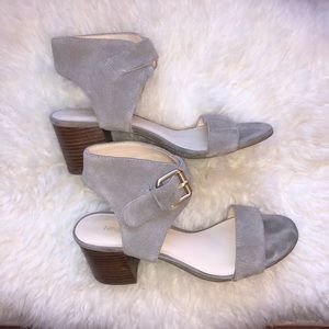 Nine West suede block heeled sandals